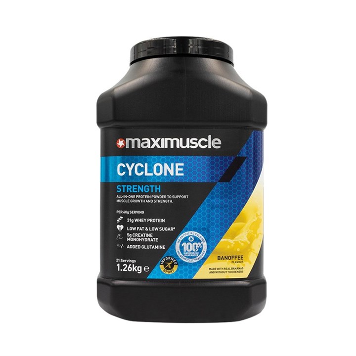 Maximuscle Cyclone All-in-One Protein Powder 1.26kg Tub - Banoffee
