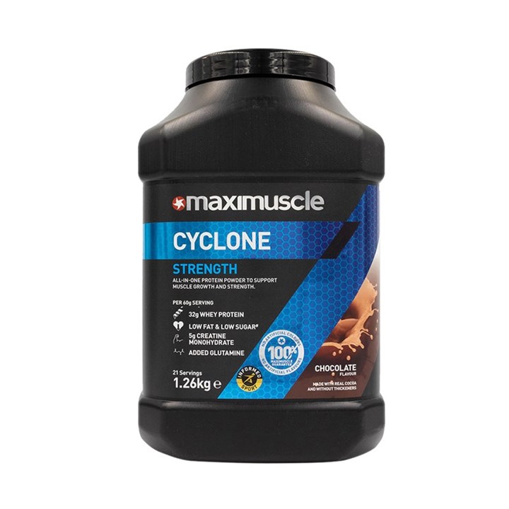 Maximuscle Cyclone All-in-One Protein Powder 1.26kg Tub - Chocolate