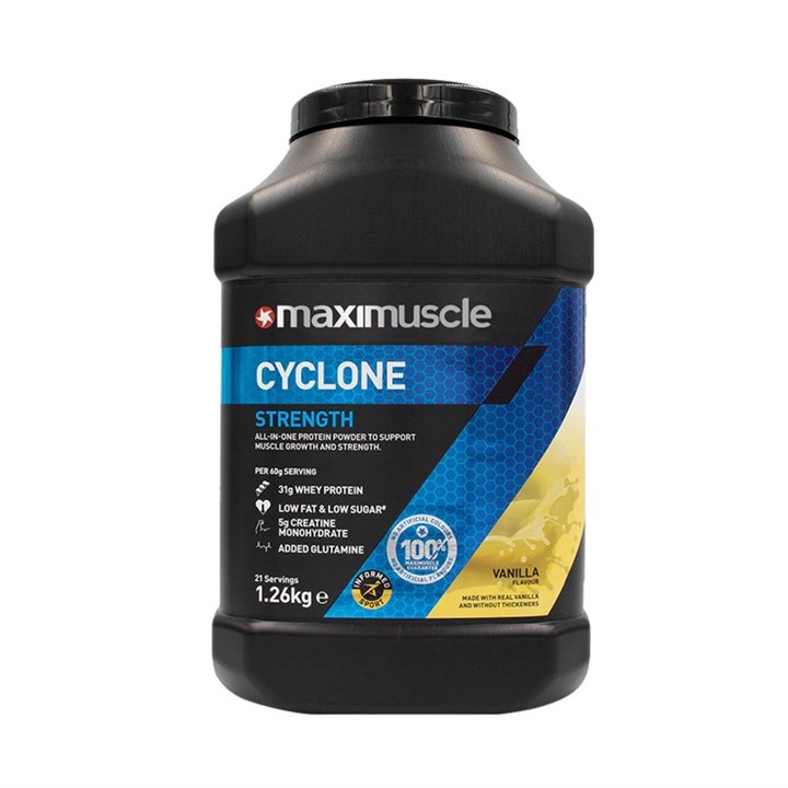 Maximuscle Cyclone All-in-One Protein Powder 1.26kg Tub - Vanilla