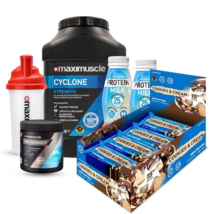 Maximuscle Cyclone Strength Essentials Bundle