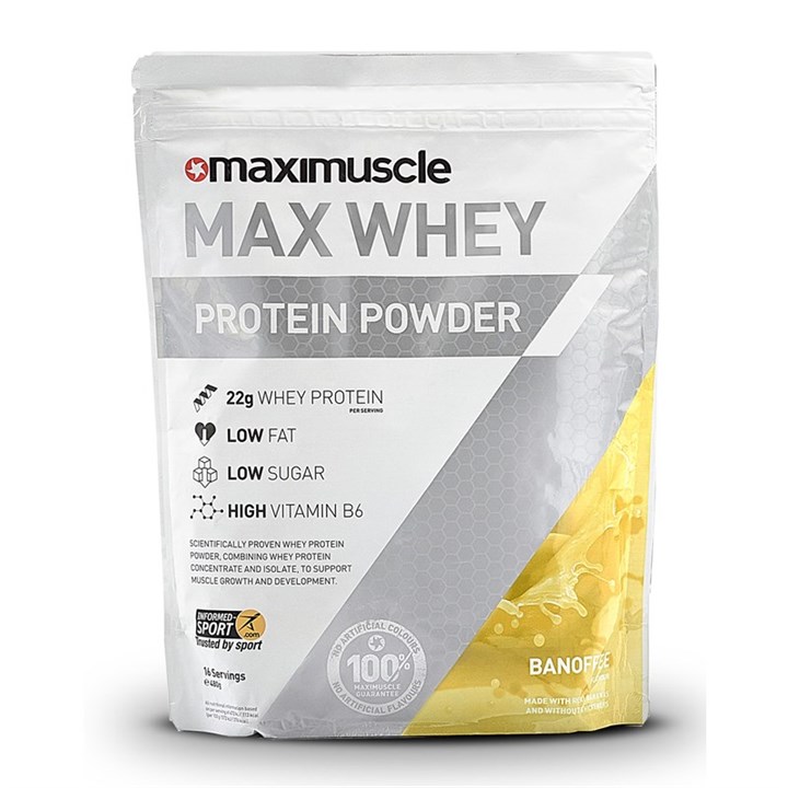Maximuscle Max Whey Protein Powder 30g Pack - Banoffee (BBE 11/07/20)