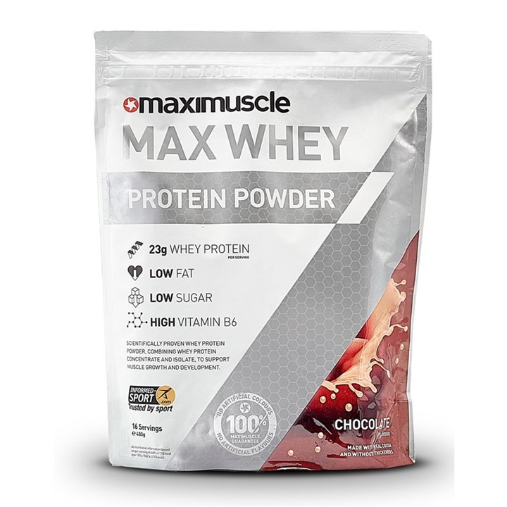 Maximuscle Max Whey Protein Powder 480g Pack - Chocolate
