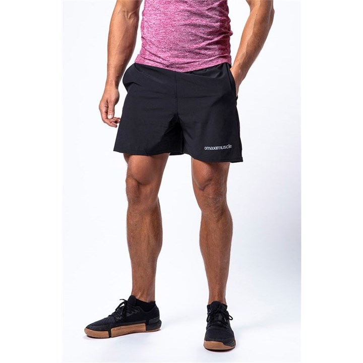 Maximuscle Mens Running Shorts in Black - M