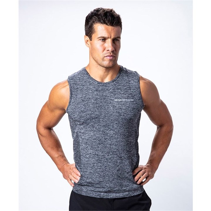 Maximuscle Mens Sports Vest in Grey - S