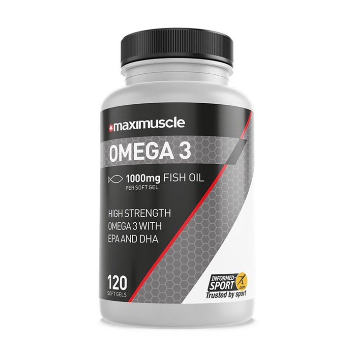 Maximuscle Omega-3 Fish Oil EPA and DHA Supplement Soft Gels 120 Pack