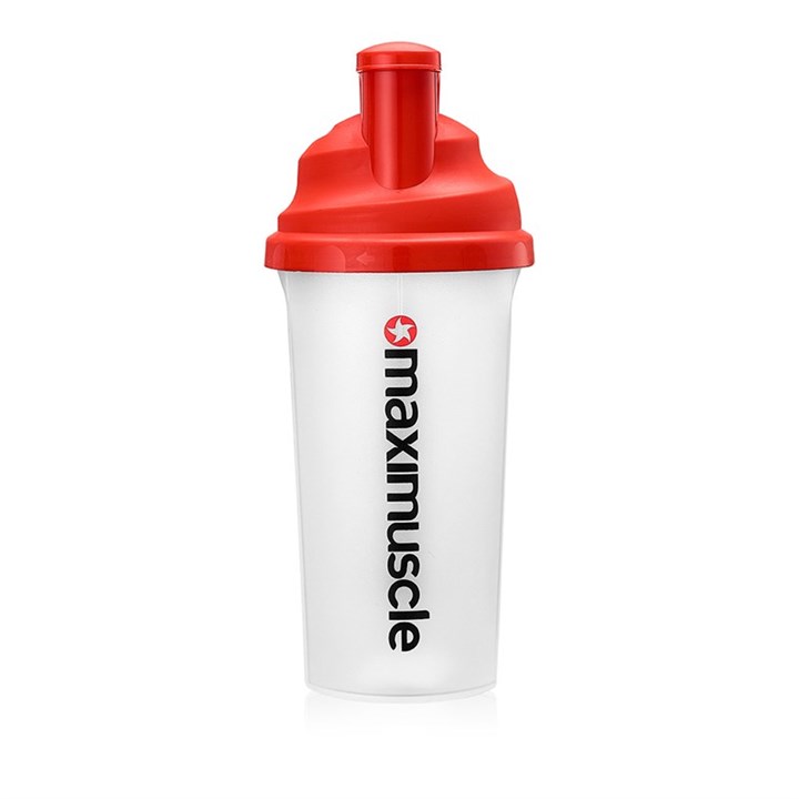 Maximuscle Original Screw Cap Protein Shaker 700ml in Red and Clear