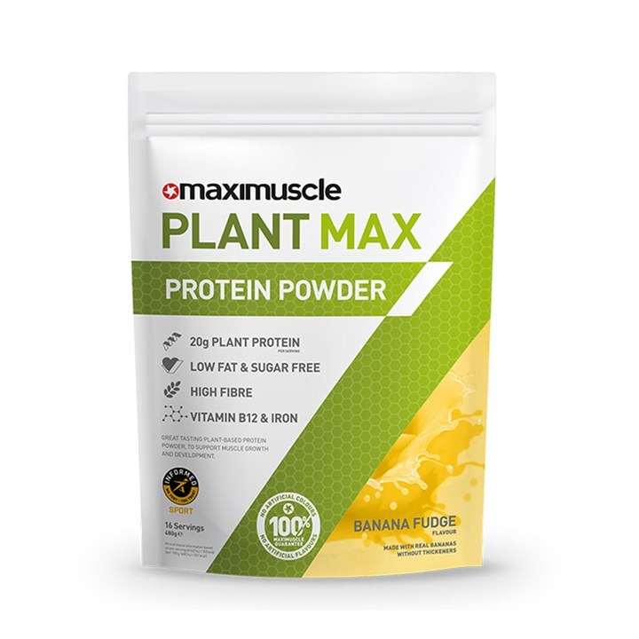 Maximuscle Plant Max Vegan Protein Powder 480g Pack - Banana Fudge