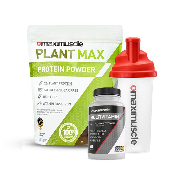 Maximuscle Plant Max 960g Vegan Protein & Multivitamins Bundle