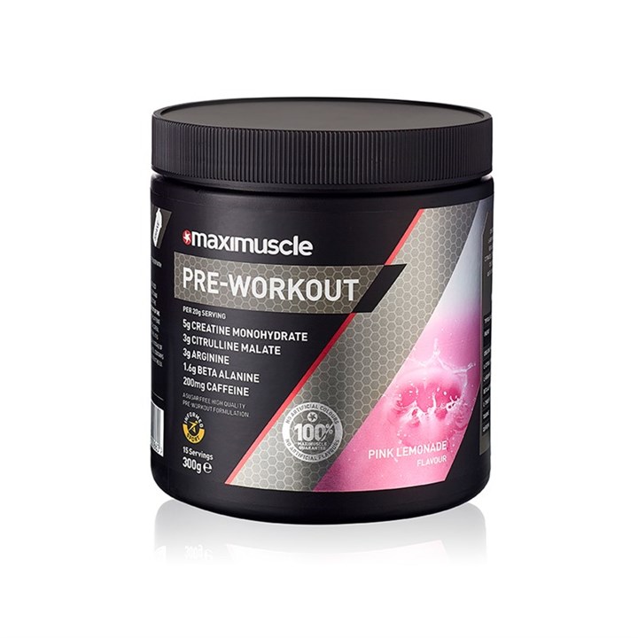 Maximuscle Pre-Workout Powder 300g Pack - Pink Lemonade
