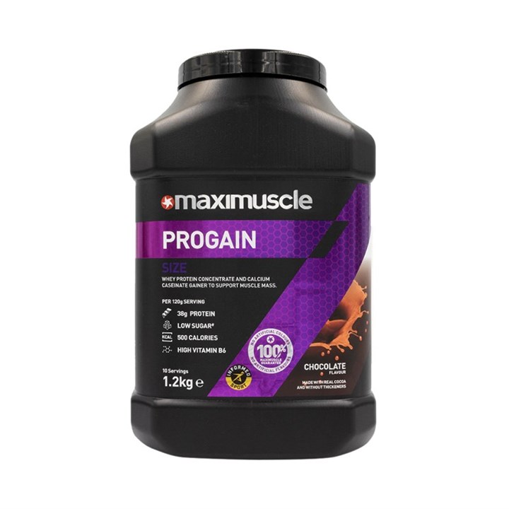 Maximuscle Progain Protein Powder 1.2kg Tub - Chocolate