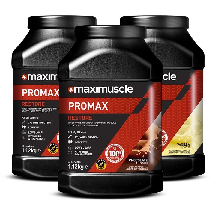 Maximuscle Promax Restore Protein Powder 3 x Tubs Bundle (BBE: 30/11/22)