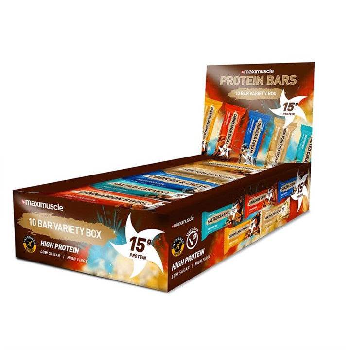 Maximuscle Protein Bars 10 x 45g - 10 Variety Pack