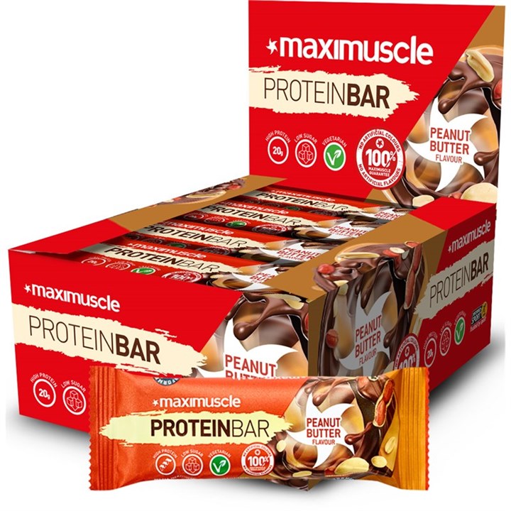 Maximuscle Protein Bars 12 x 55g - Peanut Butter
