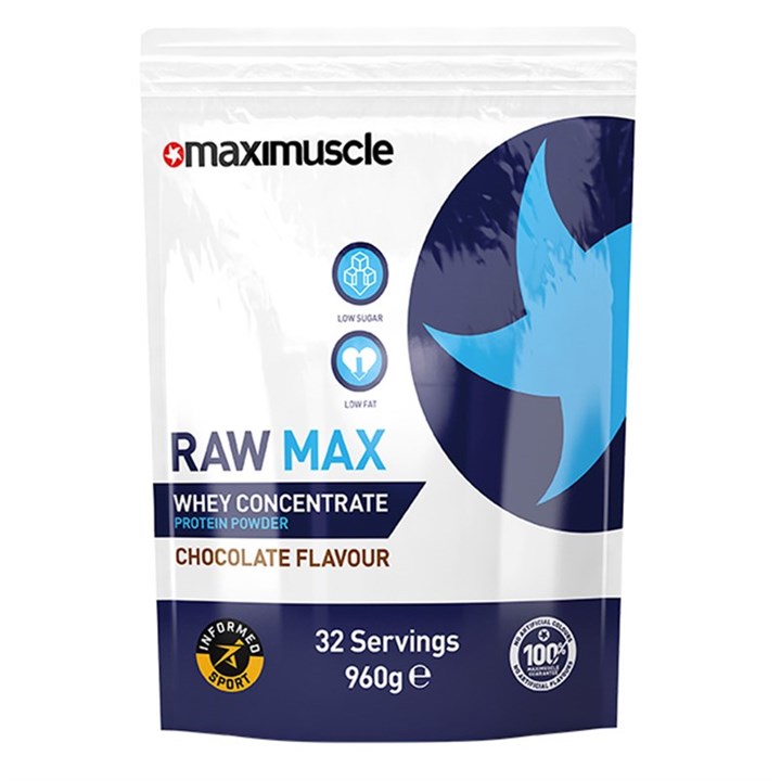 Raw Max Whey Concentrate (WPC) 960g - Chocolate (BBE: 30/12/22)