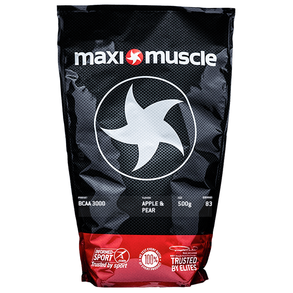 Maximuscle BCAA 3000 500g Pouch - Apple and Pear  (BBE 30/08/20)