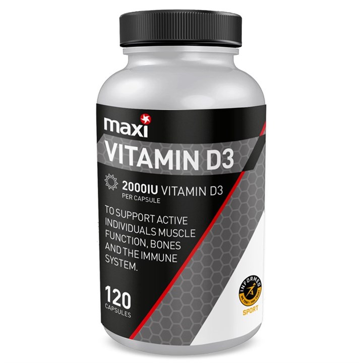 Maximuscle Vitamin D3 2000IU Supplement Capsules 120 Pack