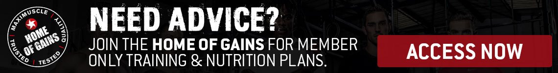 Join the Home of Gains to access exclusive training & nutrition plans, plus member only offers and prizes